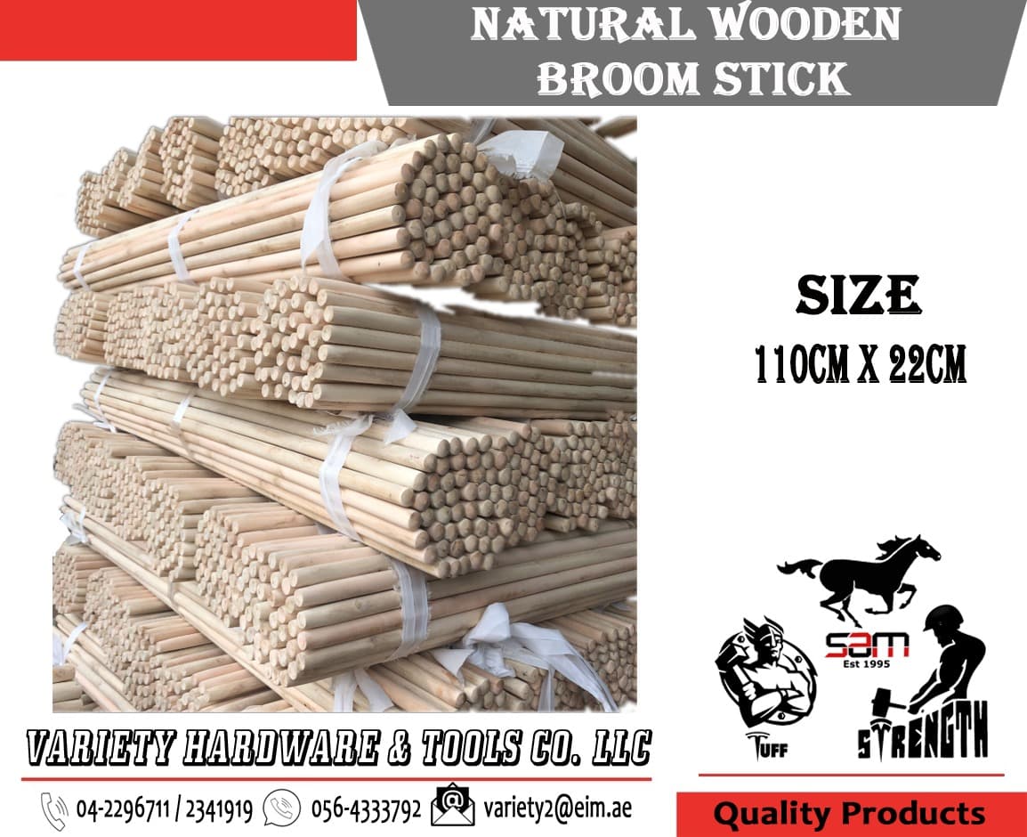 Available : Natural Wooden Broom Sticks